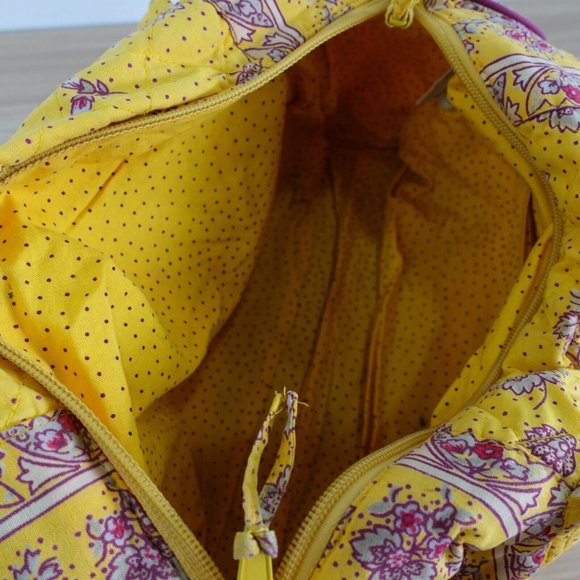 Floral Quilted Bag Women Shoulder Purse Duffel Cotton Swiss Dot VICTORIAN HEART - Picture 13 of 14